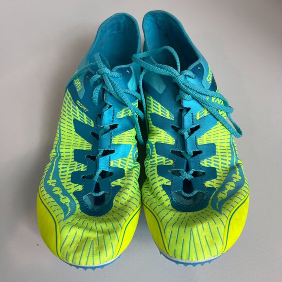 Saucony Ballista 2 Shoes Track & Field Racing Spikes Green Blue Women's 10.5 - Picture 4 of 12